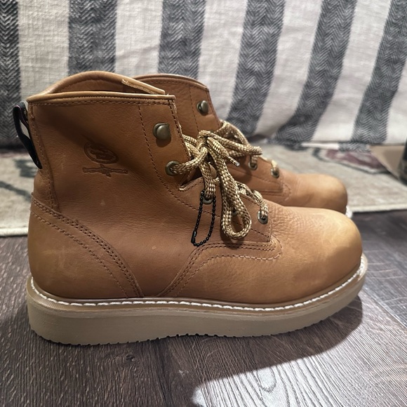 Georgia Boots 6” Wedge G6152 Men’s 9.5 Barracuda Gold - Picture 10 of 13